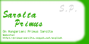 sarolta primus business card